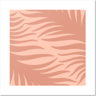 Palm Leaf Boho Chic Blush Pink Posters and Art